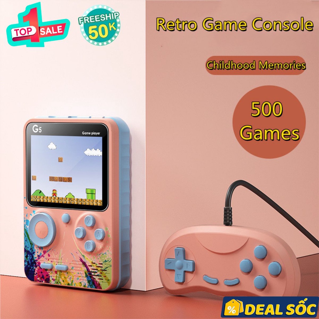 Máy Chơi Game Cầm Tay G5 Cổ Điển 500 Trong
