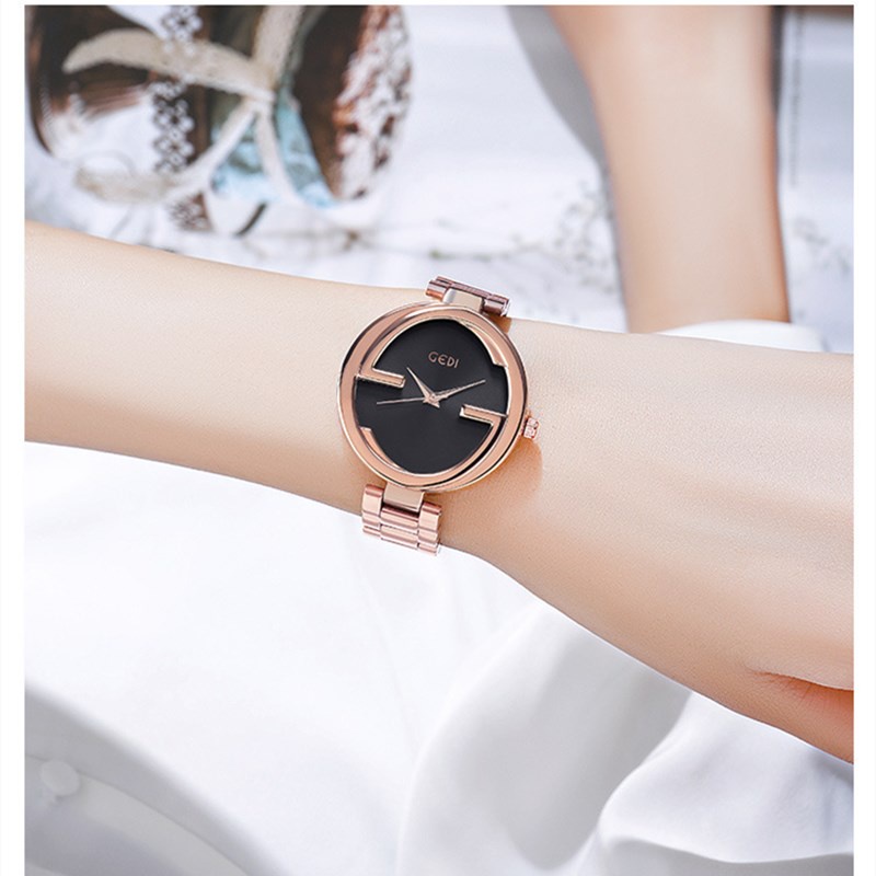 Đồng hồ đeo tay Gedi 8071 dây đeo bằng thép cho nữ
