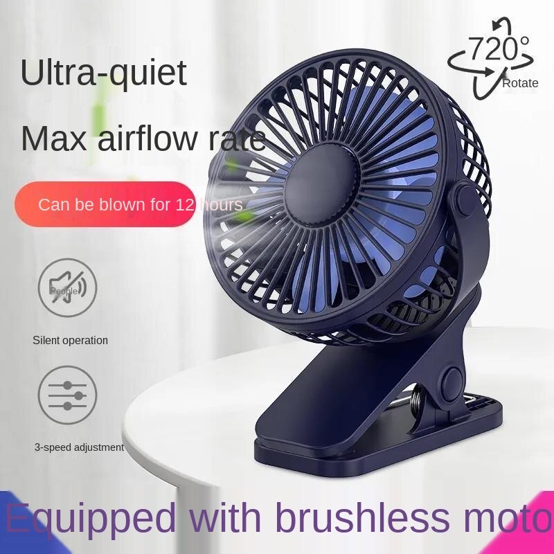 Quạt nhỏ sạc cổng USB kẹp bàn tiện lợi