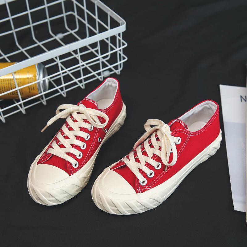 Giày Vải Canvas Họa Tiết Quả Dứa Kiểu Retro Hồng Kông Thời Trang 2020
