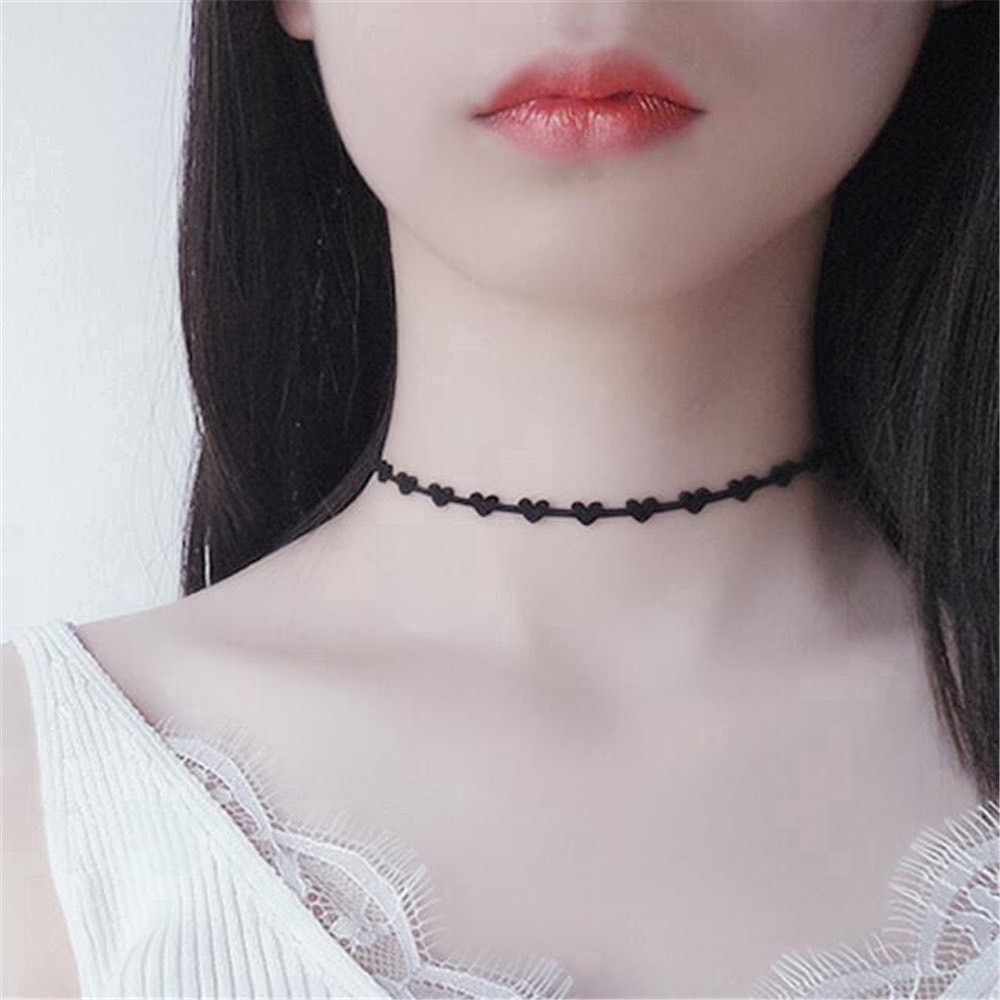 Chocker dây đeo cổ màu đen cá tính hàng đẹp