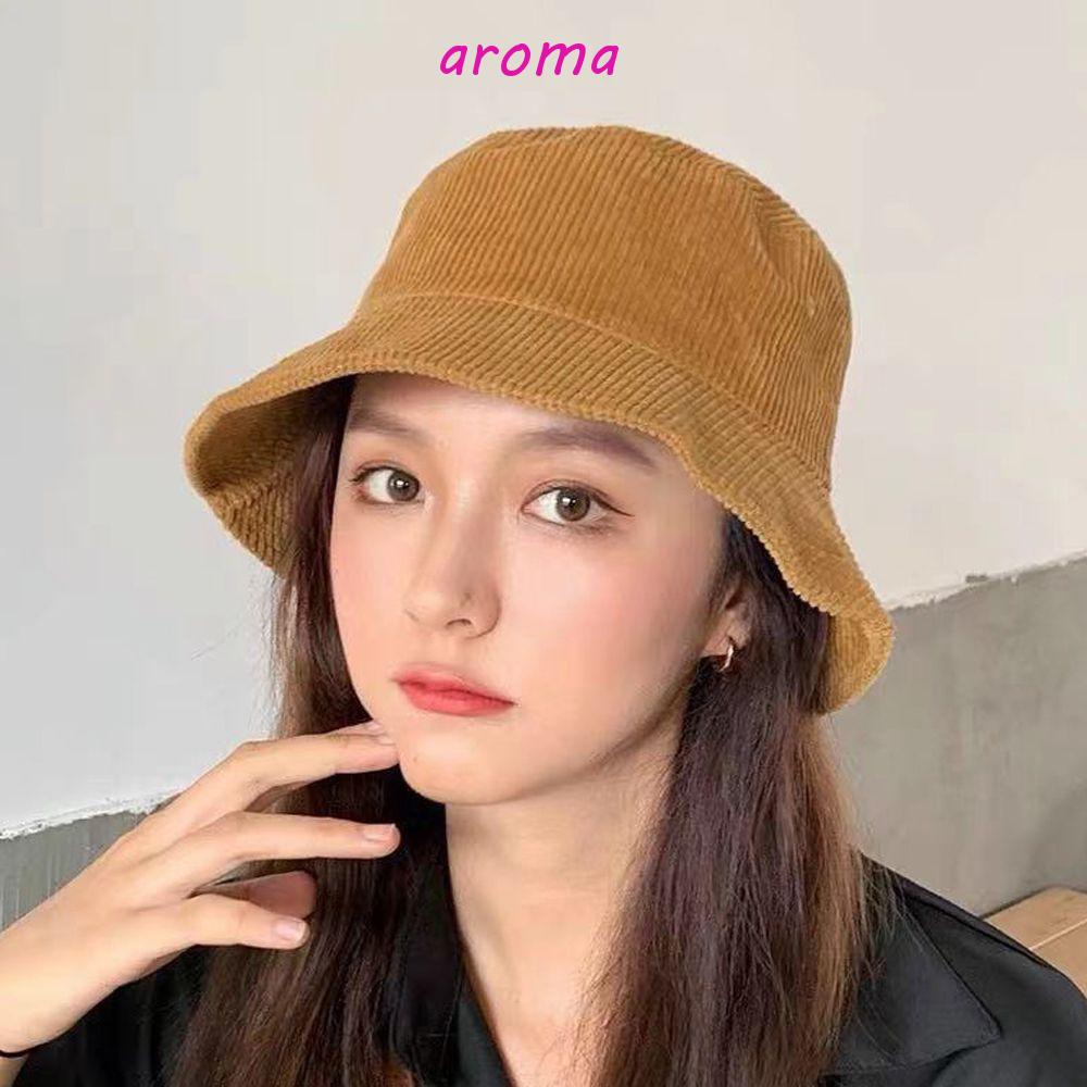 Mũ Bucket Nhung Mềm Màu Trơn Đơn Giản Thời Trang Nhật Bản Cho Nữ