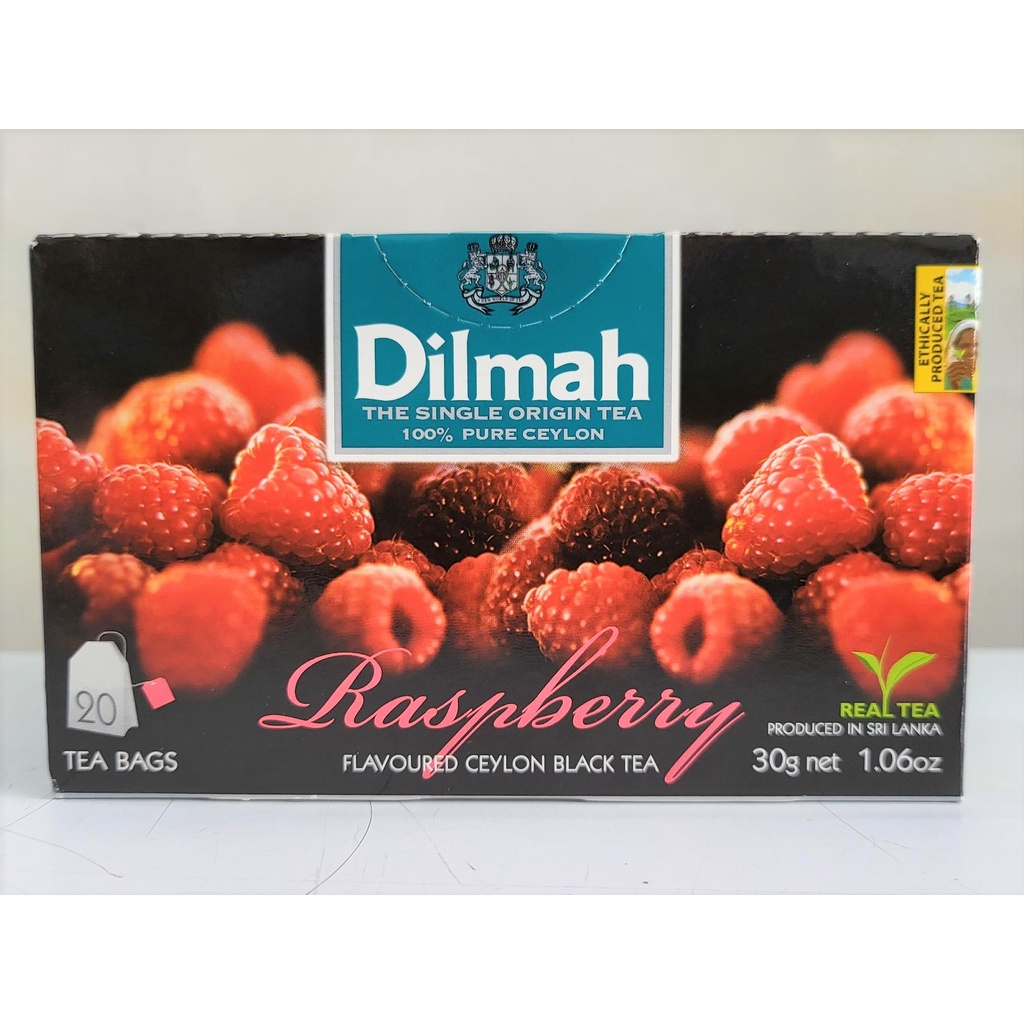 [Hộp 30g – RASPBERRY] TRÀ ĐEN TÚI LỌC HƯƠNG MÂM XÔI [Sri Lanka] DILMAH Ceylon Black Tea