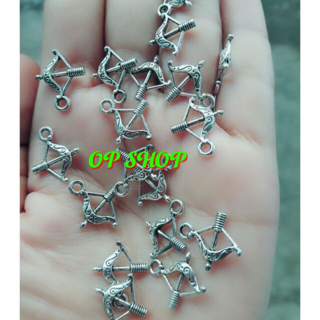 Mặt xi bạc mỏ neo (gói 10c )