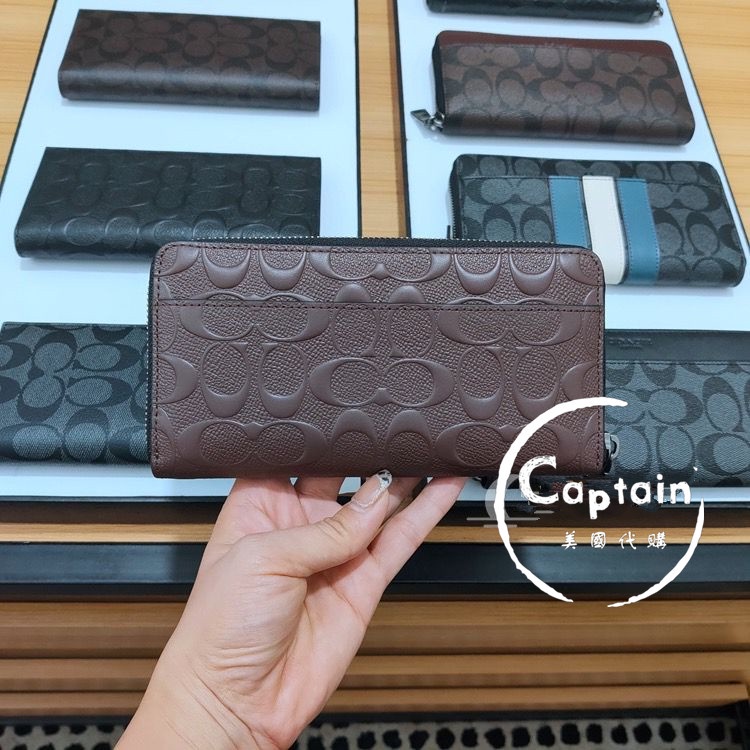 COACH  Ví Dài Đựng Tiền Xu Có Khóa Kéo F75000