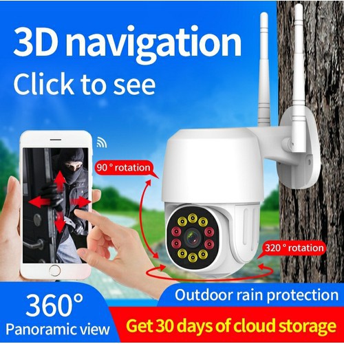Camera ip ngoài trời 2 MP app 360eyes - EC101-X15