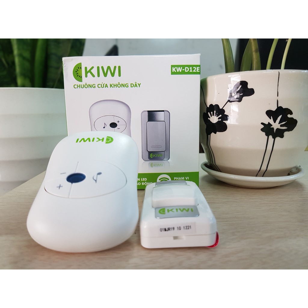 Chuông Cửa Không Dây Kiwi KW–D12E phù hợp nhà ở, gọi bàn, nhà ăn, khách sạn - Chính hãng