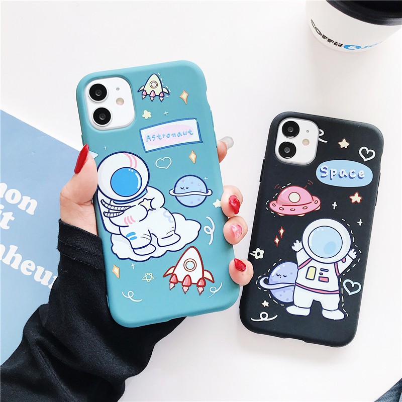 Ốp lưng iphone Phi hành chibi TPU trơn dẻo mềm 5/5s/6/6plus/6s/6splus/7/7plus/8/8plus/x/xr/xs/11/12/pro/max/plus/promax