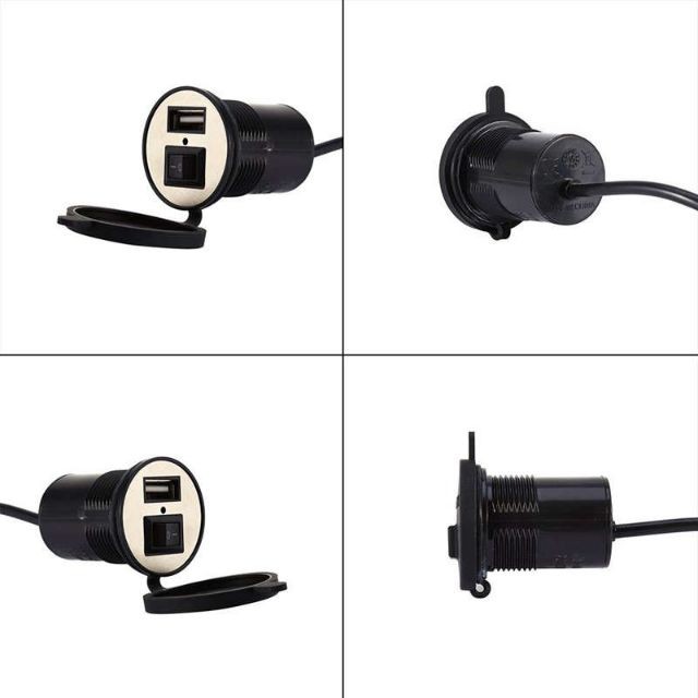 Bộ sạc điện thoại trên xe máy ô tô ắc quy 9 12 24V ra cổng Usb 5V2.1 A Grab Be Goviet xe ôm sạc nhanh an toàn dễ lắp đặt