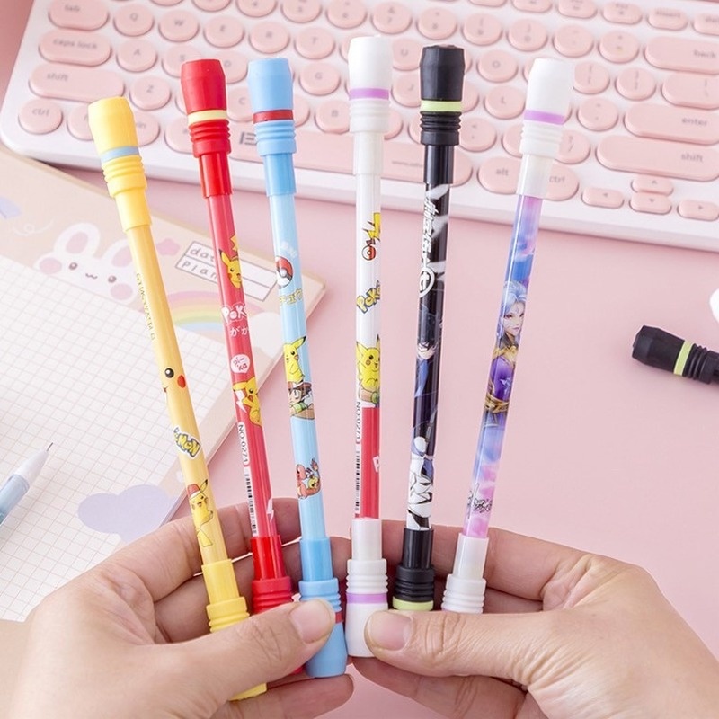 Bút Gel Tập Giữ Thăng Bằng Bằng Ngón Tay / Bút Xoay Phong Cách Hoạt Hình Vui Nhộn