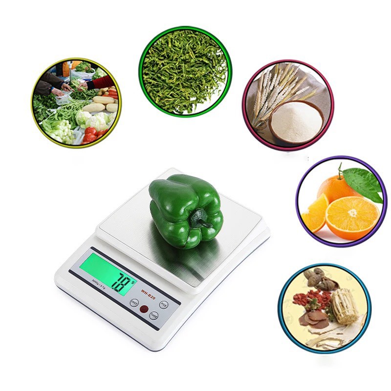 Cân tiểu ly 10kg WH B20 độ chính xác cao đến 1g tặng kèm pin Tela shop ( Bảo hành 1 năm )