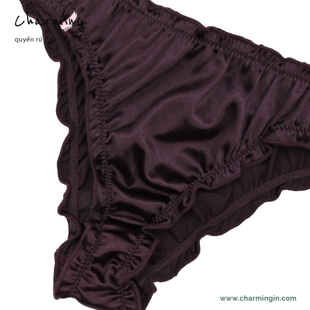 Quần lót T-back  satin cao cấp siêu mềm mịn siêu co giãn size Âu Mỹ - QLTB0027