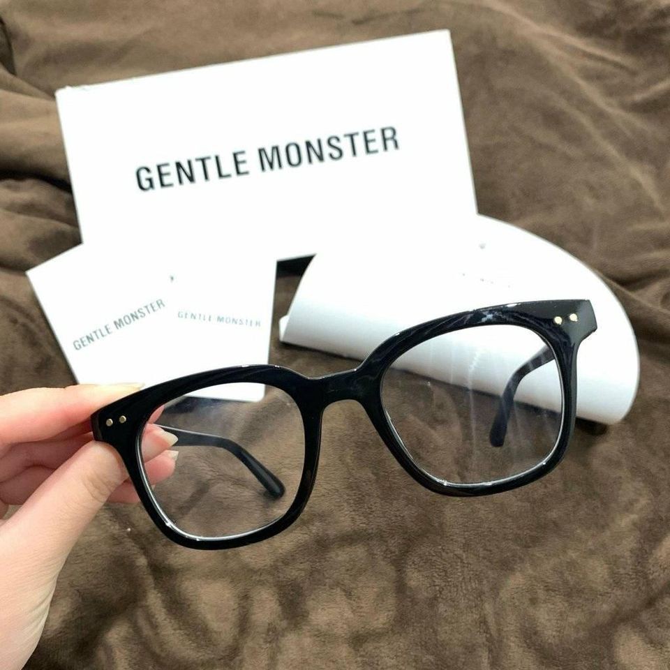 Kính cận nam nữ thời trang cao cấp chữ V, mắt kính không độ chống ánh sáng xanh phong cách Hàn Quốc LUMINA 046