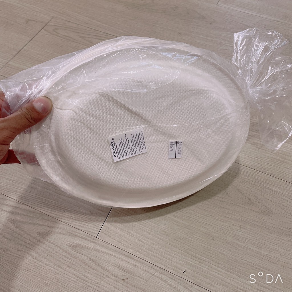 Dĩa Giấy Bả Mía Oval - Xấp 50 Cái