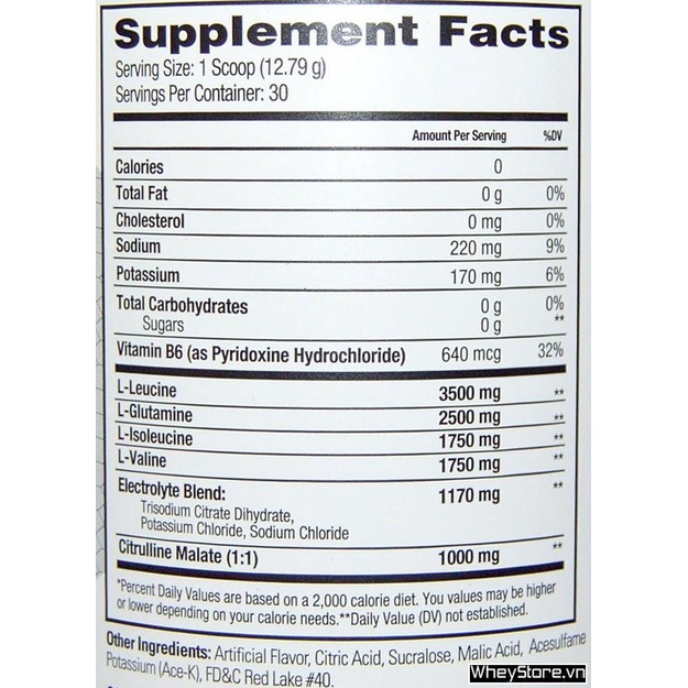 Sữa hỗ trợ phục hồi, phát triển cơ bắp Scivation Xtend BCAA Original tăng sức bền tập luyện