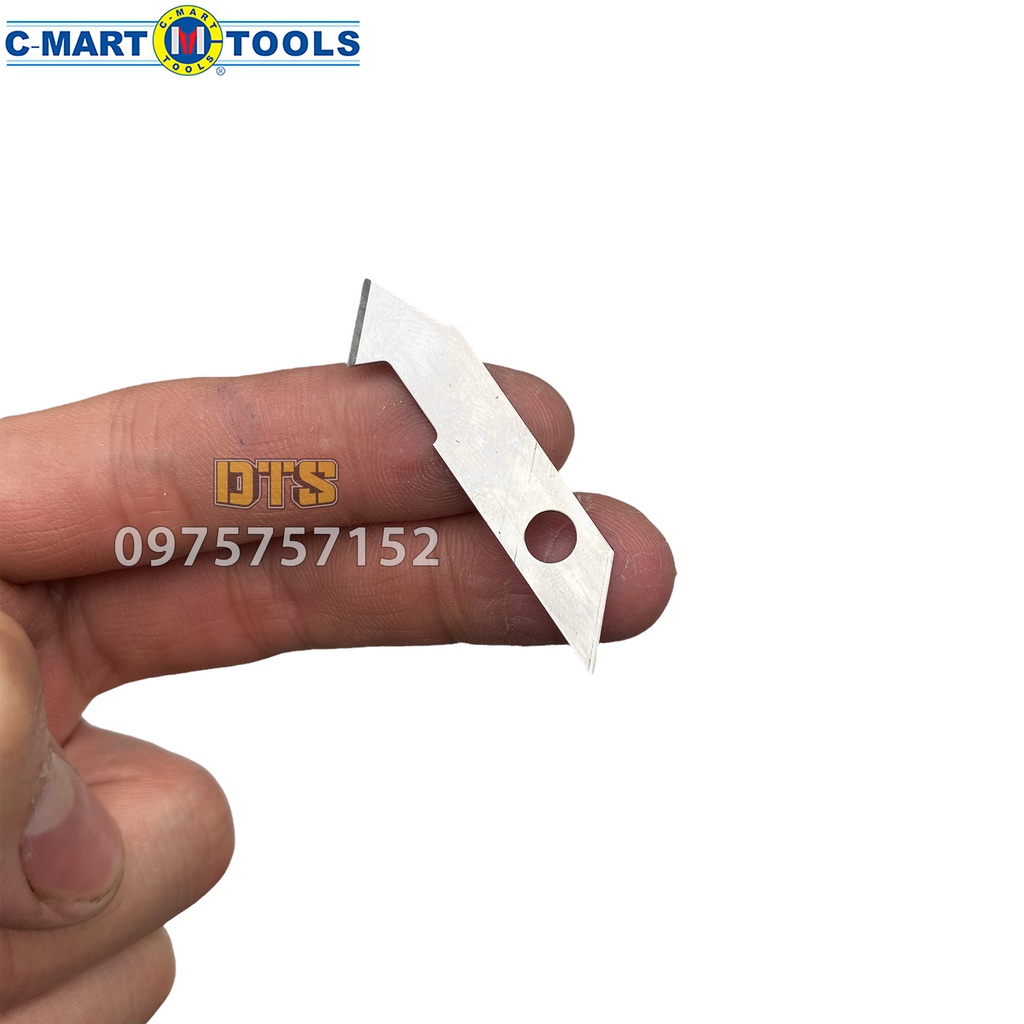 Hộp 5 lưỡi dao cắt mica đa năng C-Mart, lưỡi dao rọc nhựa, cắt mạch điện tử thép cao cấp SK5, rọc mica, Alu, phíp đồng
