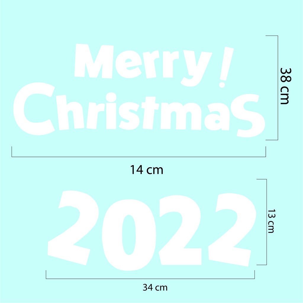 Decal Dán Cửa Kính Tranh Trí Noel 2021 - Giấy Dán Trang Trí Cửa Hàng Cắt Sẵn Từng Hình Mã NE01