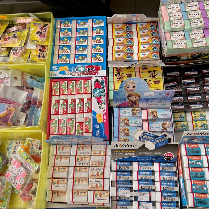 Gôm/Tẩy Thiên Long các loại