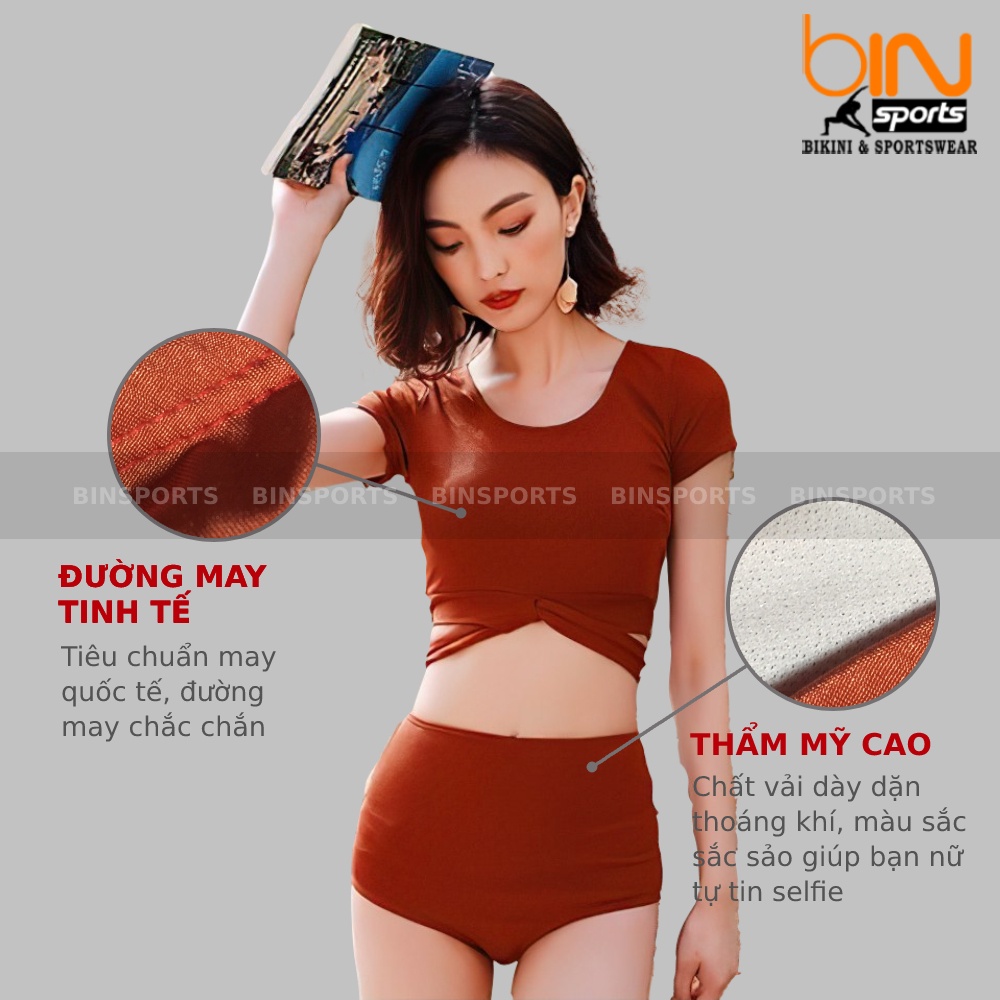 Bikini Nữ Hai Mảnh Aó Crop Freesize Bin Sports BHV022