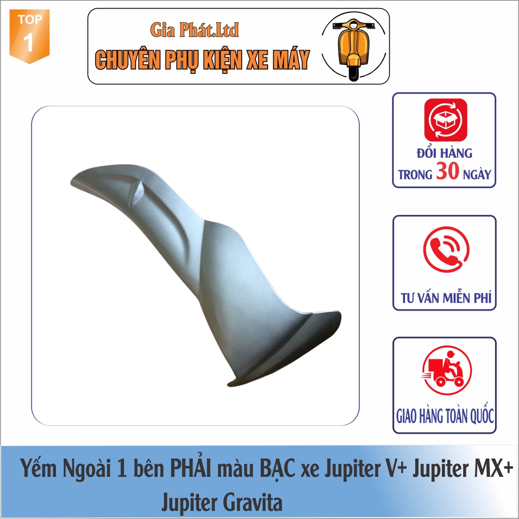 Yếm Ngoài ĐỦ MÀU gắn xe Jupiter V+ Jupiter MX+ Jupiter Gravita nhựa ABS cao cấp