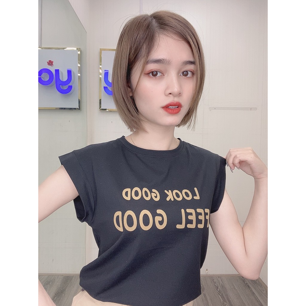 Áo thun nữ YODY in Look good feel good phông nữ cotton mềm mịn TSN3994 | BigBuy360 - bigbuy360.vn