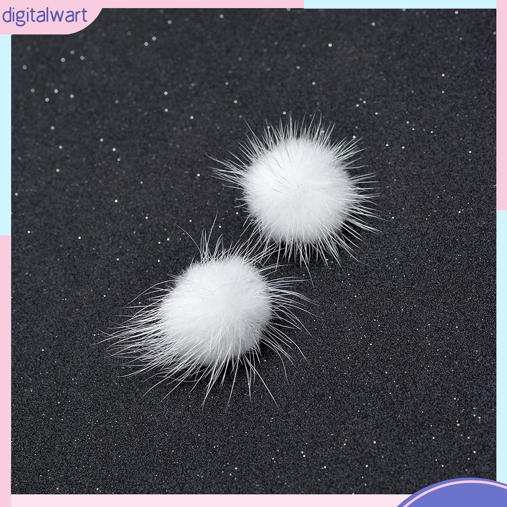 Hoa tai hình bóng lông thời trang thanh lịch dành cho nữ