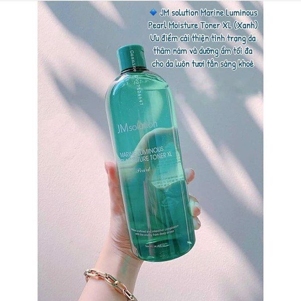 Nước Hoa Hồng Cấp Ẩm, Làm Dịu, Dưỡng Trắng Da Jm Solution Toner XL 600ml