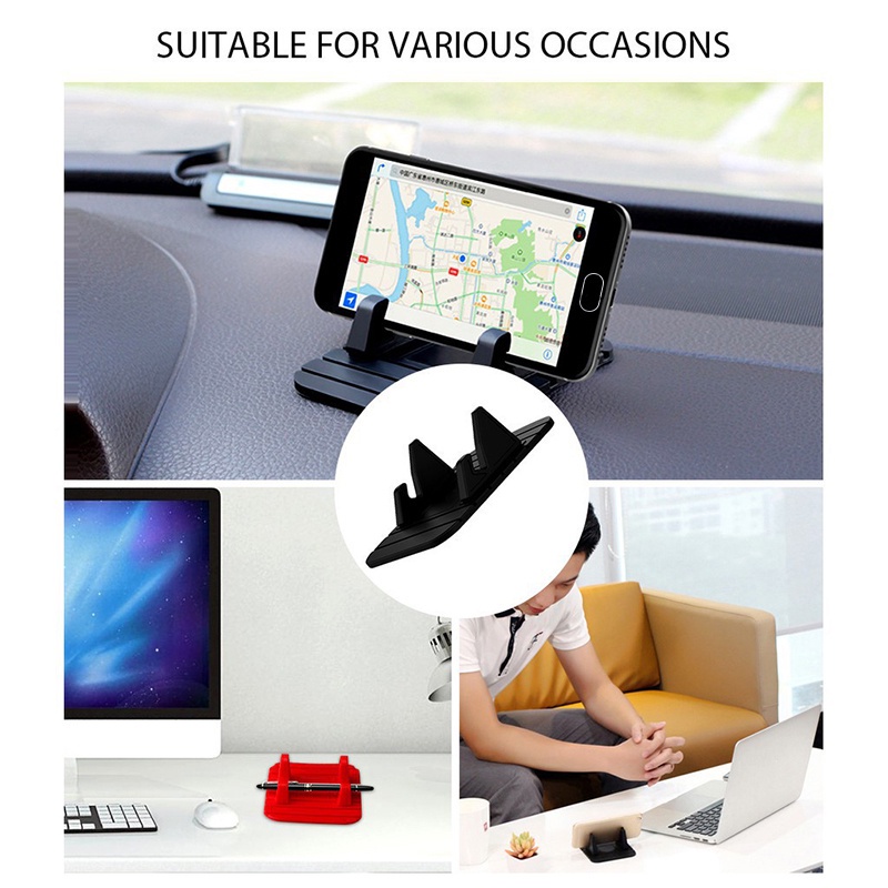 Giá Đỡ Điện Thoại Bằng Silicon Mềm Chống Trượt Chống Trầy Xước Thông Dụng Cho Xe Hơi