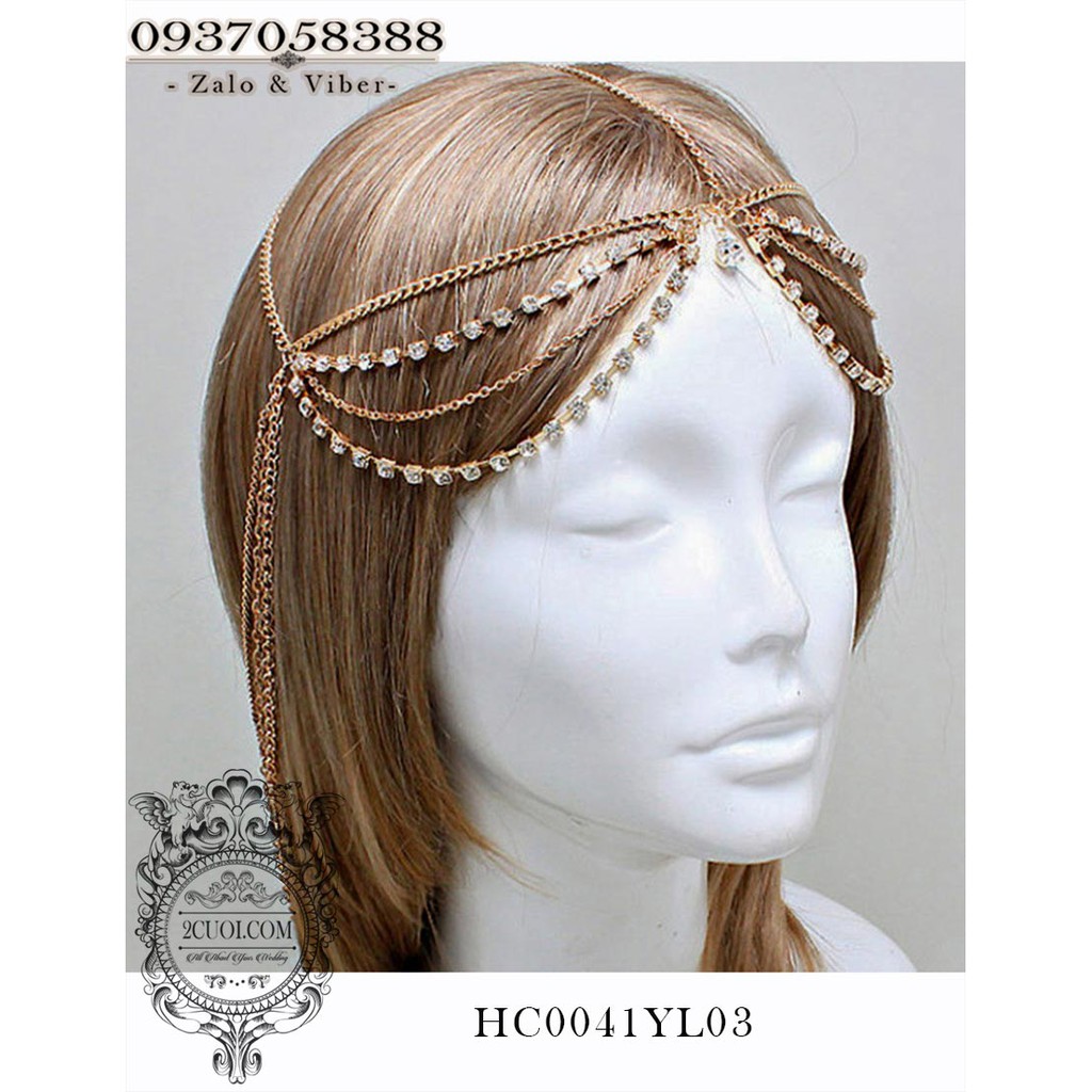 Phụ kiện tóc Ấn Độ Delicate Head Chains HC0041YL03