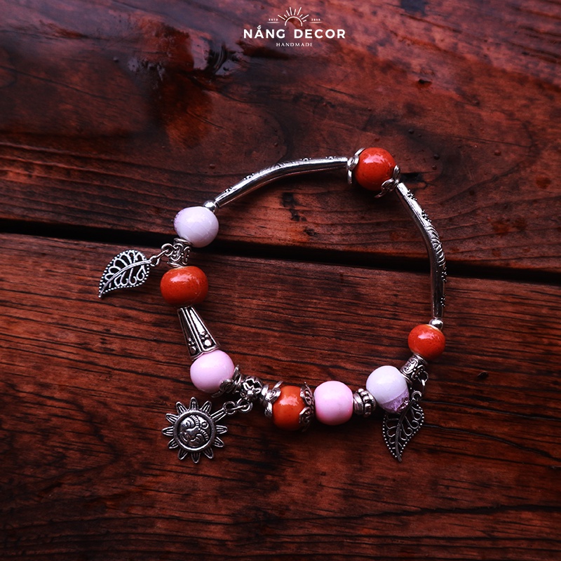 Trang Sức Vòng Tay Pandora Nữ Hạt Gốm Phong Cách