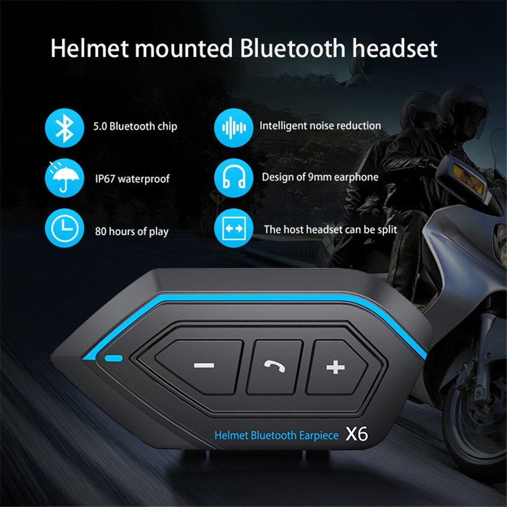 Bộ Tai Nghe Bluetooth 5.3 800Ah Chuyên Dụng Cho Nón Bảo Hiểm Xe Mô Tô