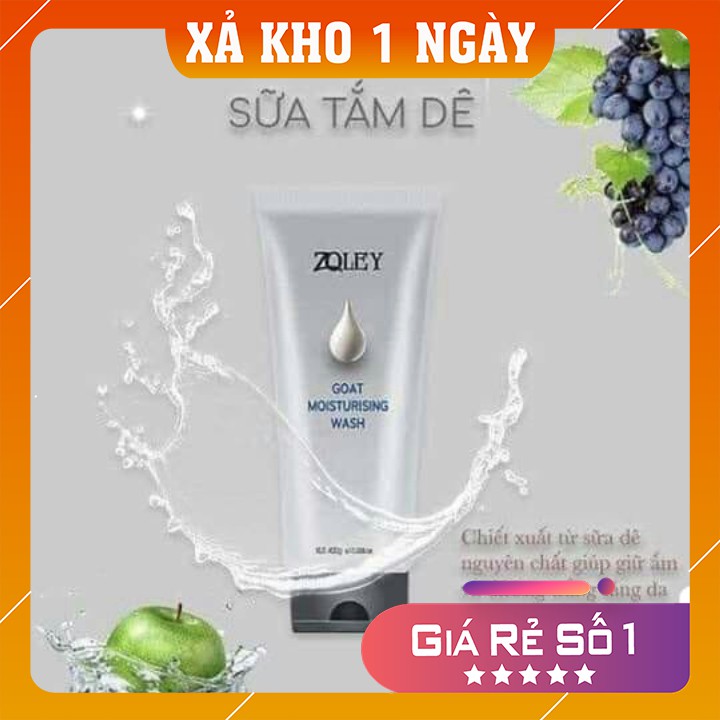 [sale khô máu Sữa Tắm Dê Zoley Goat Moisturising Wash (Mới) 400g