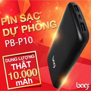 Pin sạc dự phòng bagi 10000mah đen - pbp10