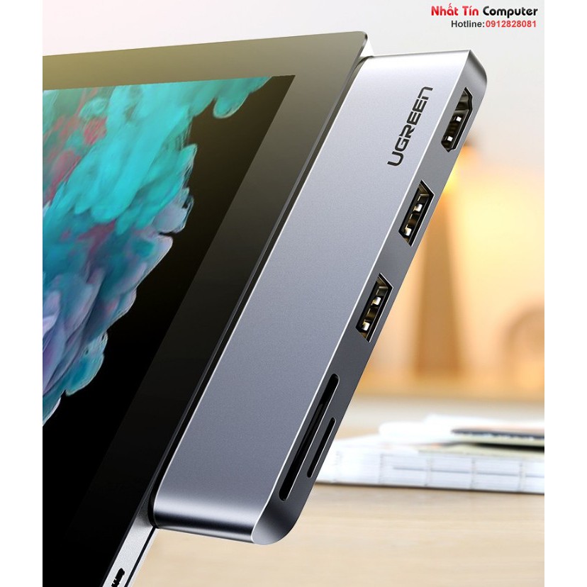 Thiết bị mở rộng HDMI/USB 3.0/SD/TF cho SurFace Pro chính hãng Ugreen 70338 cao cấp | BigBuy360 - bigbuy360.vn