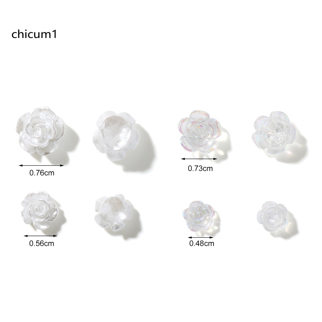 [Hàng mới về] Phụ kiện đính móng trang trí nghệ thuật hình bông hoa bằng nhựa resin chống thấm nước không phai màu