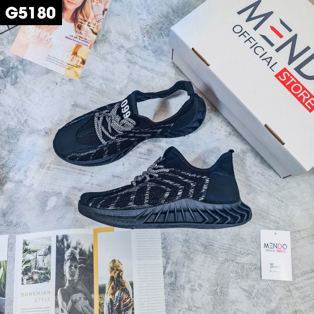 Giày Thể Thao Nam MENDO - Sneaker Màu  Trắng, Giày Thoáng Khí Cao Cấp, Đế Xốp Nhẹ, Đàn Hồi Tốt - G5185