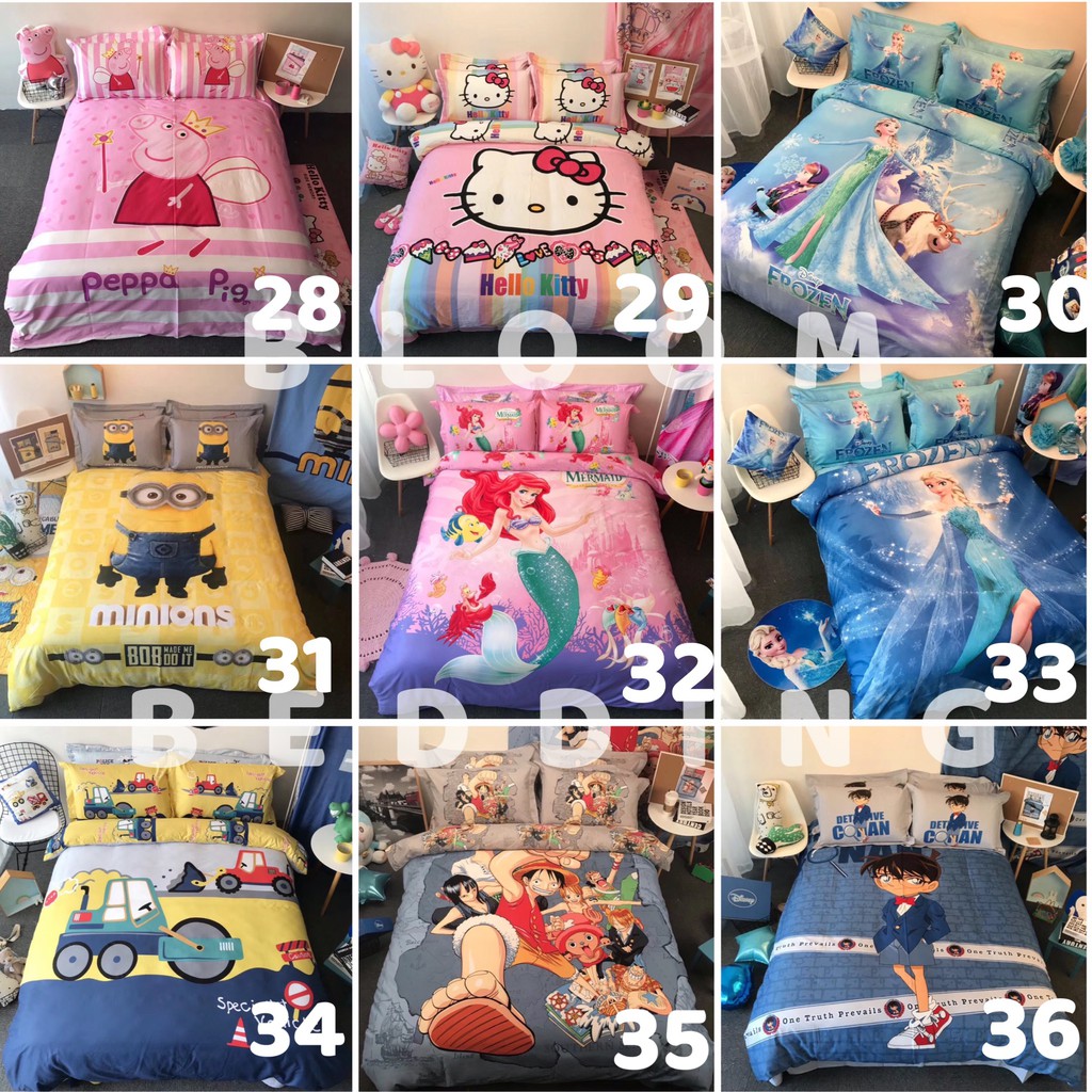 Bộ Chăn Ga Gối Cotton Disney 4 Món Cho Bé - Siêu nhân / Công chúa