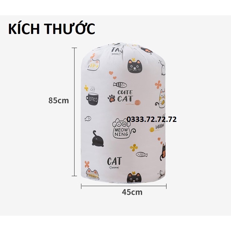 Nhựa sinh học tự hủy - Túi đựng quần áo chăn màn không thấm nước, đựng đồ đa năng