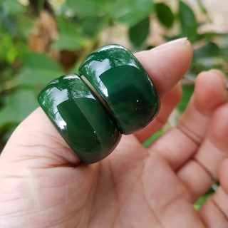 [Hàng kiểm định] Nhẫn Càng Long Đá Mã Não Xanh