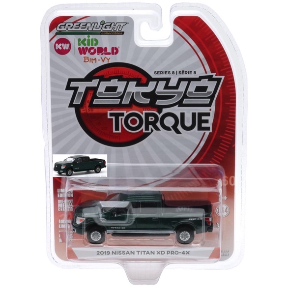 Xe mô hình GreenLight Tokyo Torque Series 8 Bán tải 2019 Nissan Titan XD Pro-4X 47060-D.