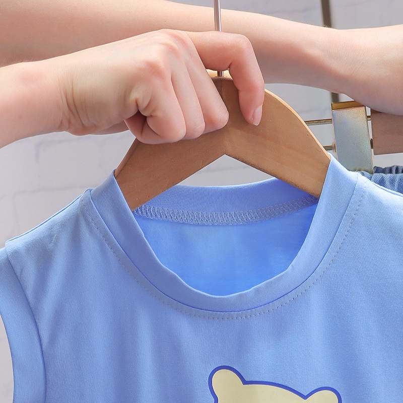 Bộ ba lỗ hình con gấu phong cách hàn quốc cho bé trai và bé gái - BO97