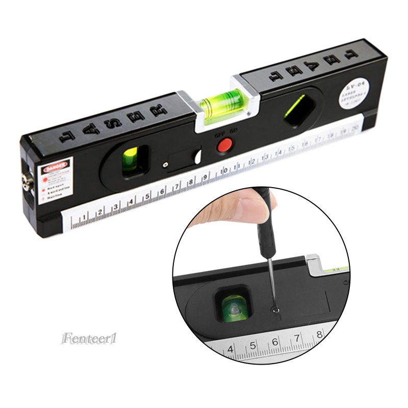 Laser Level Aligner Vertical Horizontal with Locking Measure Tape Ruler