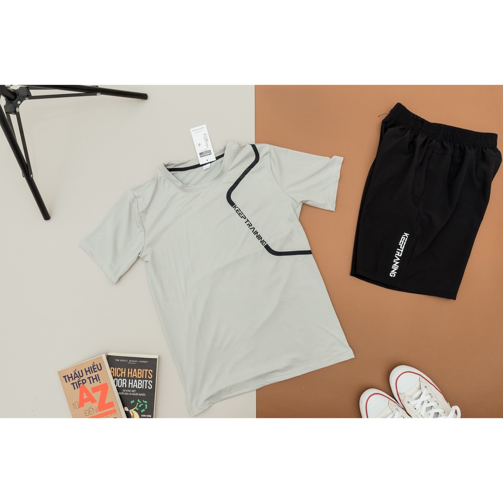 Bộ thể thao nam SUZA SPORT Đồ bộ nam KEEP TRAINING