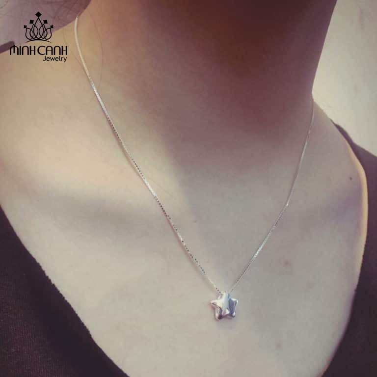 Dây Chuyền Bạc Ngôi Sao Phồng May Mắn Loại Trơn - Minh Canh Jewelry