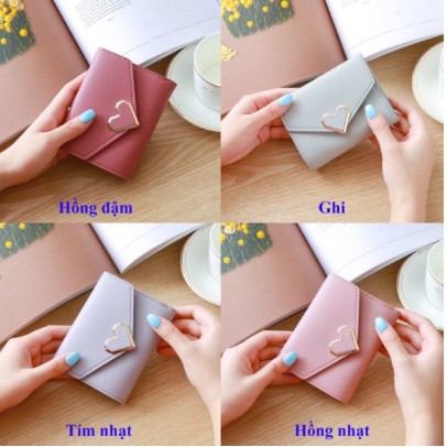 Ví nữ đựng tiền mini trái tim ♥️ Ví nữ nhỏ gọn, công sở - NhimShop VD02