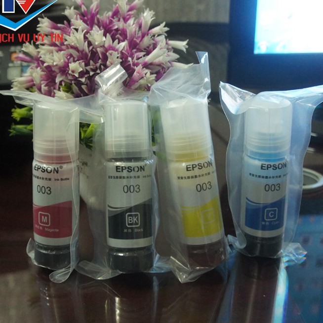 ☘️Bộ mực máy in 4 màu 003 cho máy in Epson L1110/L3110/L3150/L3210/L3250/ L4150/ L1110,L5290,L1250,L5190 nhập khẩu