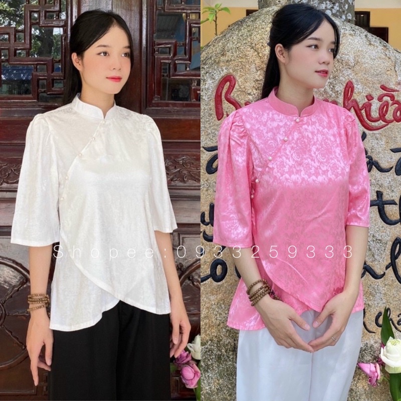 Đồ Lam Đi Chùa# Cánh Sen Gấm