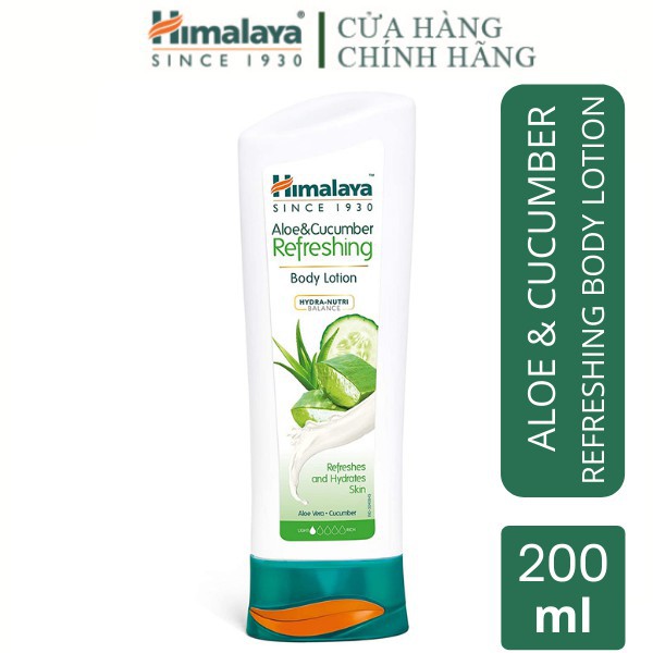 Dưỡng thể từ lô hội và dưa leo Himalaya- Aloe & Cucumber Refreshing Body Lotion 200ml