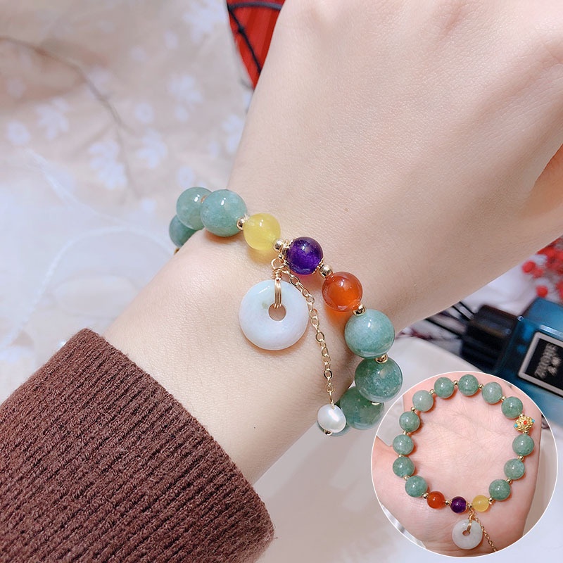 Vòng Tay Đính Đá Phong Cách Dân Tộc Kiểu Mới Dành Cho Nữ