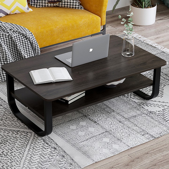 Bàn máy tính bệt sofa phòng khách, bàn trà cafe gỗ chắc chắn, bàn hình chữ nhật kích thước 100x60x41cm